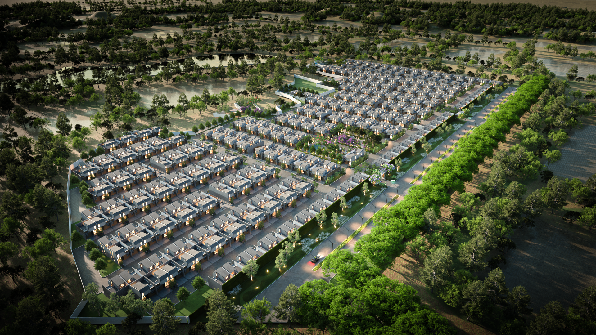 Aerial view of Vilas Cikeas